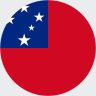 Vector round icon - flag of Samoa