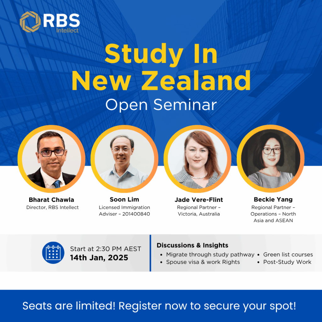 Study in New Zealand Open Seminar 14 Janurary