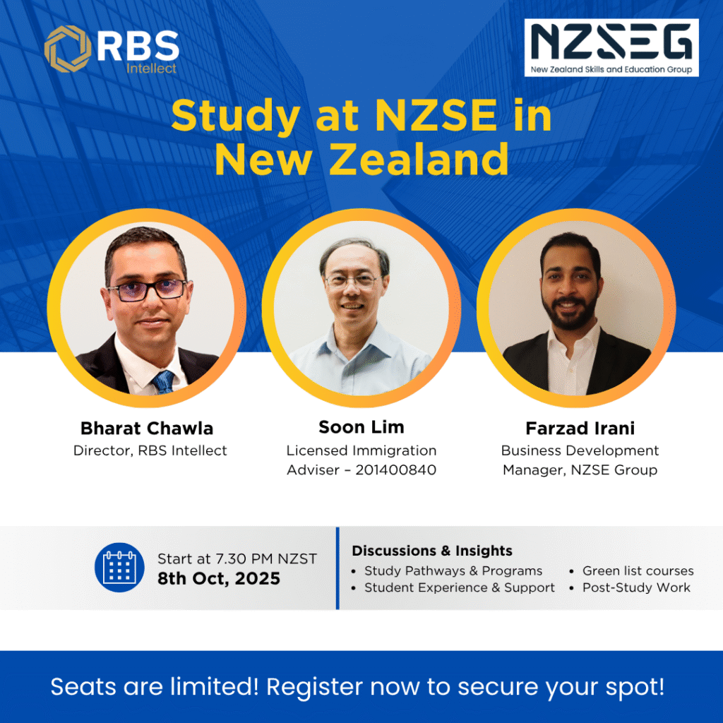 Study in New Zealand Webinar | NZSEG | 8th October 2025