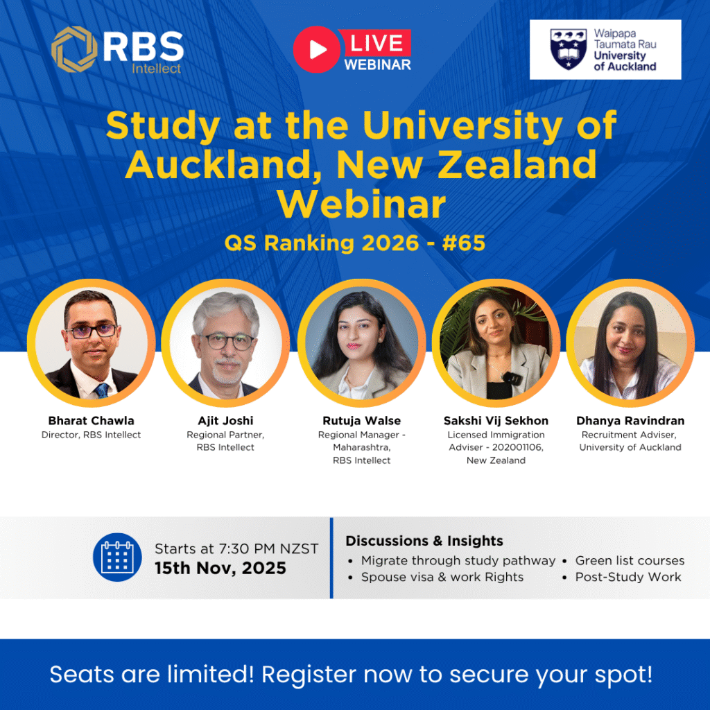 Study at University of Auckland Webinar | 15th Nov