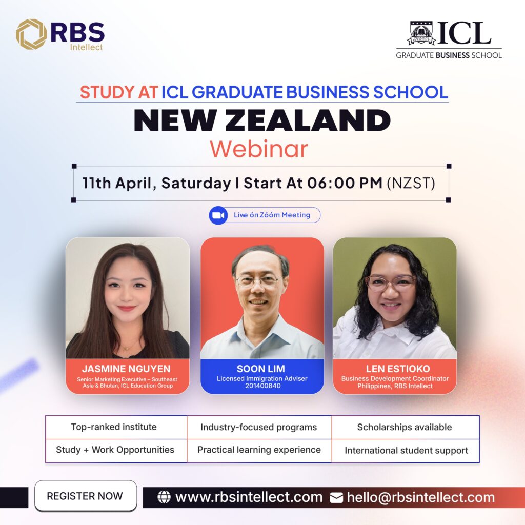 Study in New Zealand at ICL – Webinar | 11 April 2026