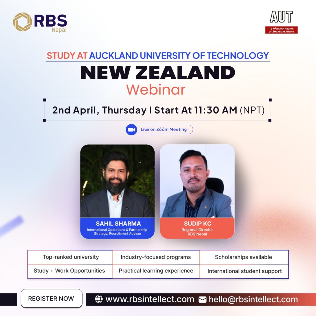 AUT New Zealand Webinar for Nepal Students | 2 April 2026