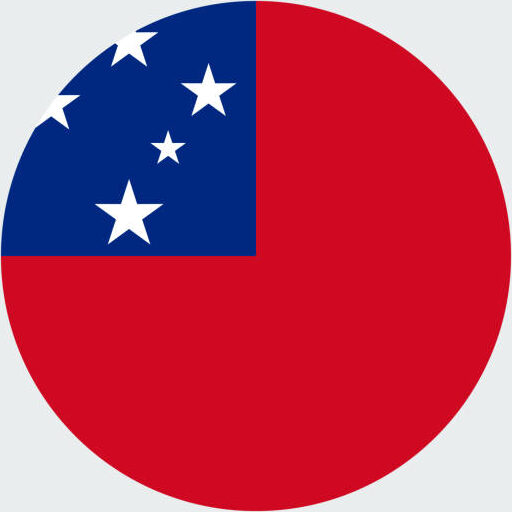 Vector round icon - flag of Samoa